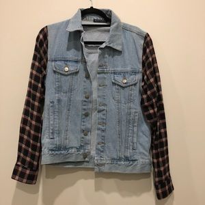 Brandy Melville Jean/Plaid Jacket